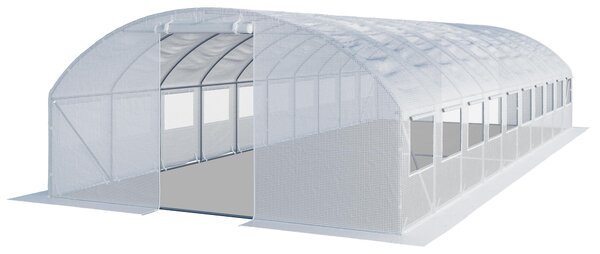 TOOLPORT Serra da Giardino tunnel Serra Orto stabile e robusto 4x10m - Telo PE 180g/m² bianco transparente
