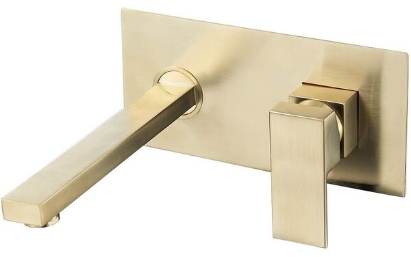 Miscelatore monocomando per lavabo in ottone spazzolato