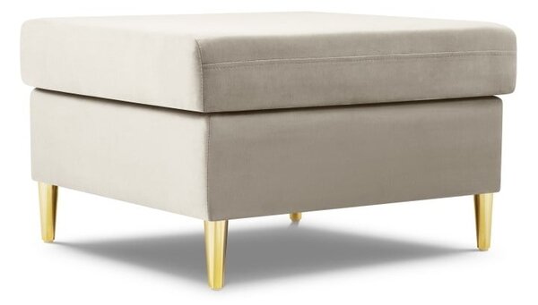 Pouf Kyoto in velluto con gambe dorate