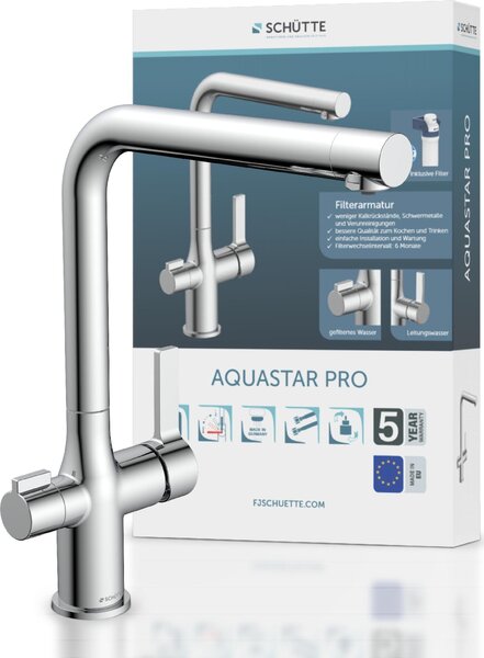 AQUASTAR PRO: miscelatore da lavello per acqua potabile con sistema di filtraggio, cromato