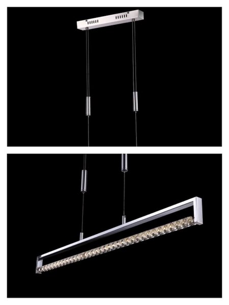 Lampada a sospensione Globo, modello Hl, cromata, quadrata, 1 LED, codice prodotto 67076Z