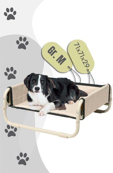 Maelson Soft Bed - cuccia pieghevole per cani, beige, taglia M - 71 x 71 x 29 cm