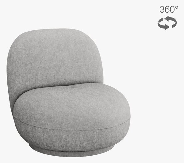 Poltrona girevole Chuck in ciniglia - L77 cm
