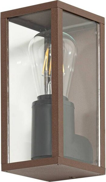 Lindby Robigus, lampada da parete per esterni, color ruggine, alluminio