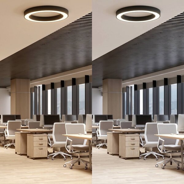Plafoniera a LED Sharelyn Arcchio, dimmerabile, Nero, Cucina, Alluminio, Moderno, Plafoniera LED