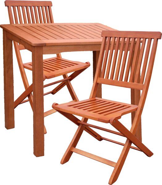 Gruppo tavolo in legno 3 pezzi mobili da giardino tavolo da giardino sedia da giardino tavolo con schienale alto
