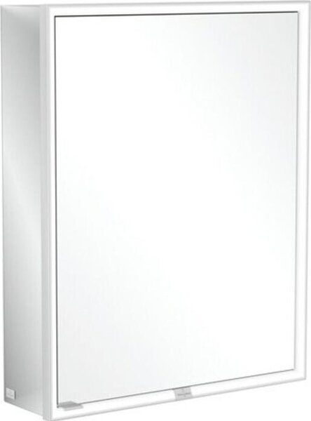 Villeroy & Boch My View Now armoire de toilette apparente, 1 porte, charnières à droite, avec éclairage, avec variateur à détection, 600x750x168mm, A4556R00, A4556R00