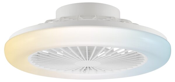 Lampada da soffitto LED Brilliant Montero con ventilatore, diametro 42 cm, colore bianco, 20W, grado di protezione IP20, per uso interno