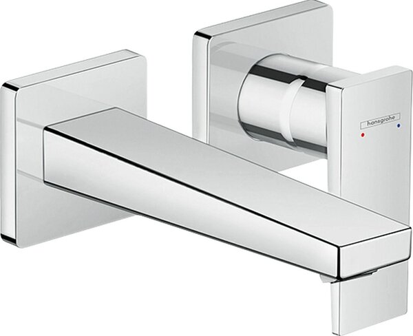Hansgrohe Mitigeur monocommande de lavabo encastré Metropol, béqu'ille, saillie 165 mm, montage mural, 32525000, 32525000