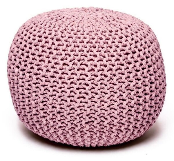 Poggiapiedi rosa con rivestimento in lavorato a maglia Jagger – Bonami Essentials