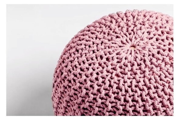 Poggiapiedi rosa con rivestimento in lavorato a maglia Jagger – Bonami Essentials