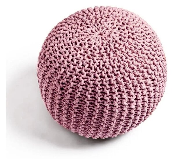 Poggiapiedi rosa con rivestimento in lavorato a maglia Jagger – Bonami Essentials