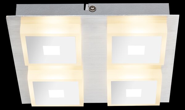 Lampada da soffitto a LED, acrilico, alluminio, argento, L 20 cm