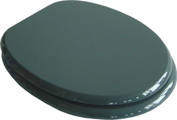 Coperchio WC Coperchio WC Ascoli con anima in legno e cerniere in ottone cromato, 46 x 37 cm nero