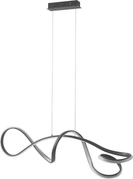 Lucande LED a sospensione Rodado, nero, 110 cm, alluminio