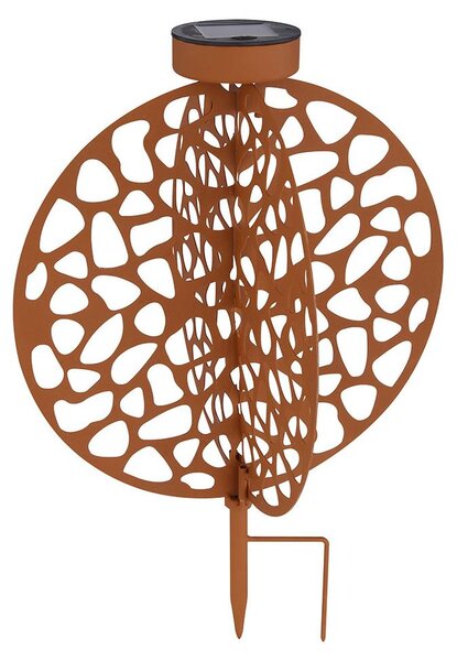 Lampada solare a LED, resistente alla ruggine, con picchetto da terra, altezza 30 cm