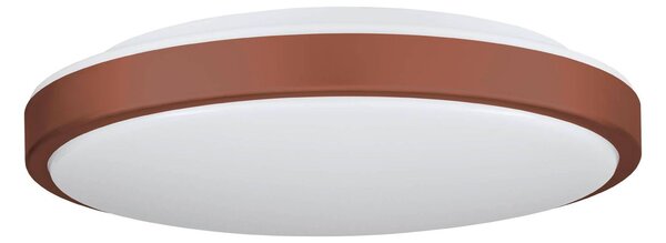 Plafoniera LED, acciaio, color moka, bianco, P 43 cm