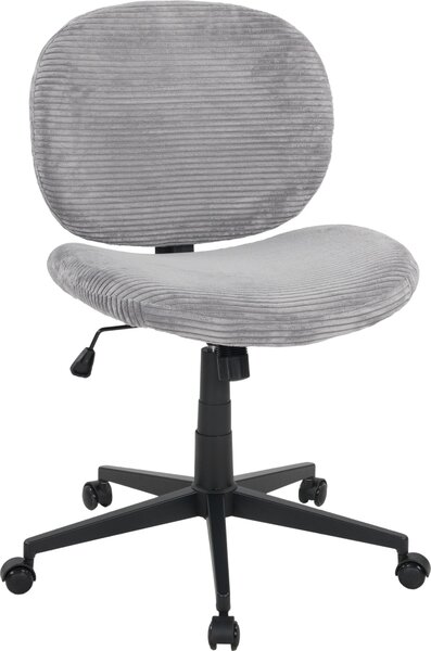 Sedia da ufficio >Tilo< in grigio, tessuto cordato - 61x90x61 cm (LxAxP)