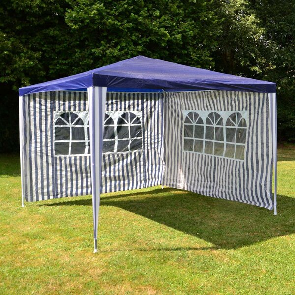 Gazebo VCM | dimensioni circa 3x3 m | idrorepellente 110g / m² telone PE | tenda per feste | tenda da giardino | blu