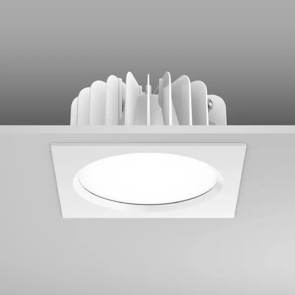 RZB Ledona ECO Square, 30 W, 2250 lm, 840, bianco, faretti da incasso con taglio di fase, L 220 P 220 A 3, 110° 901455.002.1