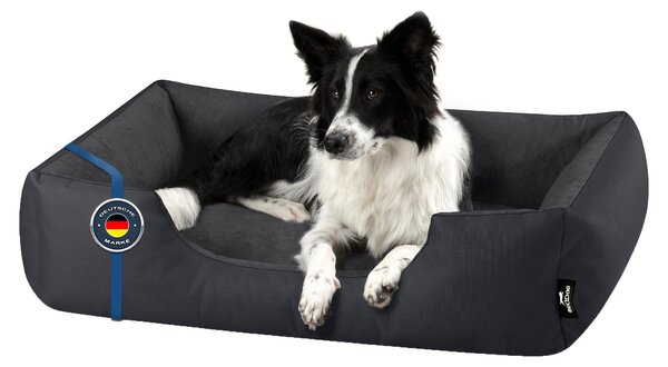 BedDog letto per cani ZARA cuscino per cani con rivestimento lavabile cesto per cani divano per cani, GRAFIT (grafite), (L) circa 80x65x18cm