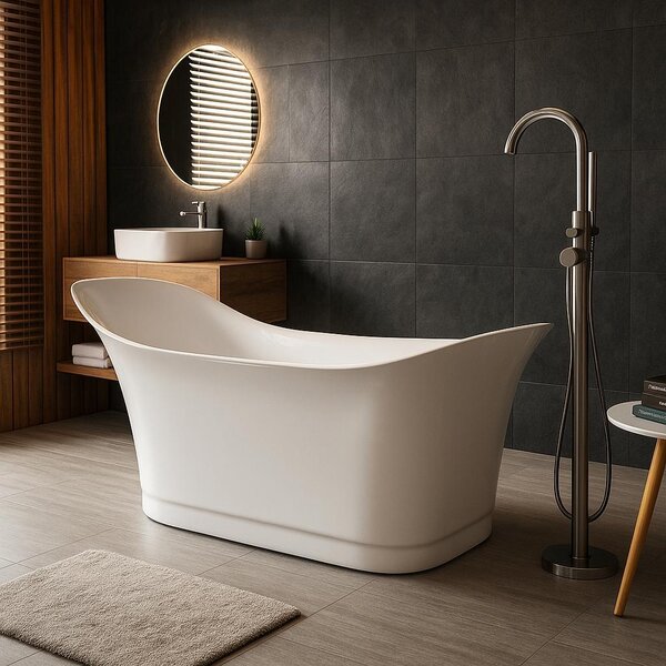 Vasca da bagno centro stanza Santa Fe - 170 x 78 x 82 cm - Bagno bianco