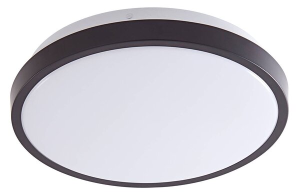 Lindby LED lampada da soffitto Medon Ø 29 cm plastica nera IP44