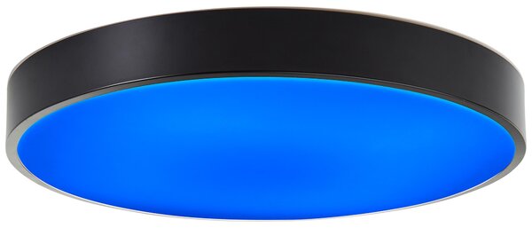 Plafoniera LED brillante Vadin nero Ø49cm 36W 3500lm RGBW 3000-6500K Dimmerabile Luce notturna e timer Telecomando Amazon Google WiFi