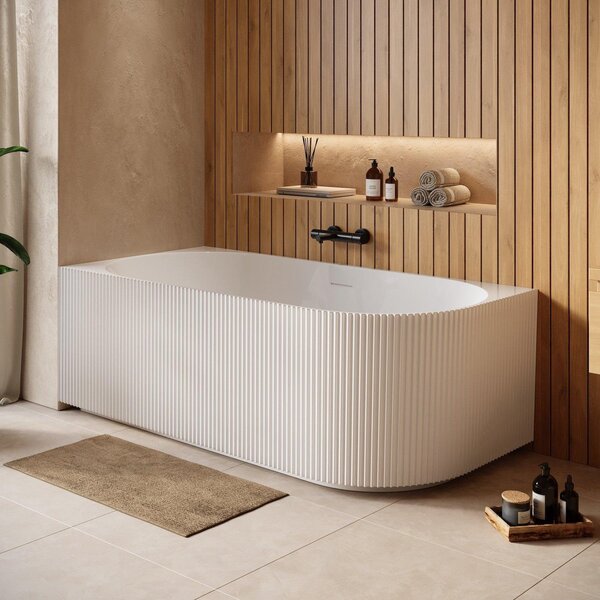 Vasca angolare Havana 170 x 80 x 58 cm - Bianco lucido - Destra