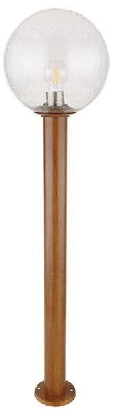 Luce esterna a LED RGB Lampada da terra, vetro effetto legno, H 100 cm