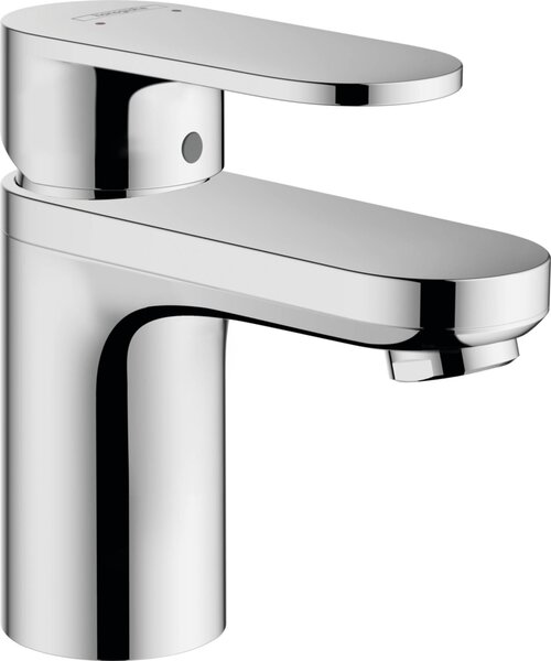 Hansgrohe Vernis Blend Mitigeur monocommandé pour lavabo 70 avec alimentation en eau isolée et vidage à tirette chrome, saillie 89 mm, 71570000, 71570000