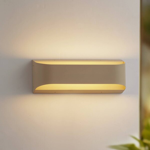 Applique da esterni a LED Lenore Lindby, Crema / Ambra, Alluminio, Moderno, Applique LED da esterni