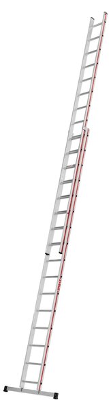 Scala a sfilo Hymer, in due sezioni, 2x16 pioli, lunghezza 4,58 / 8,22 m, altezza massima di raggiungimento 8,98 m, peso 20,6 kg