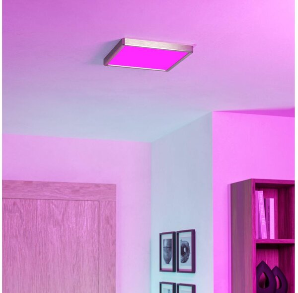 Eglo 901384 - Lampada da soffitto per bagno dimmerabile LED RGBW FUEVA-Z LED/13,5W/230V 29,5cm IP44 cromo