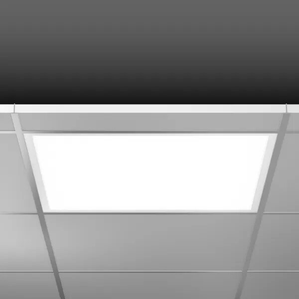 RZB Sidelite ECO, 29 W, 3200 lm, 830, bianco, faretti da incasso a soffitto DALI, L 595 P 595, 112°/122°, plastica (PMMA) opalina 312272.002.76