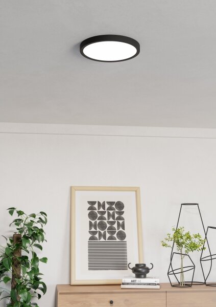 Eglo 901373 -LED RGBW Dimmerabile plafoniera per bagno FUEVA-Z LED/14,3W/230V 27,8cm IP44 nero