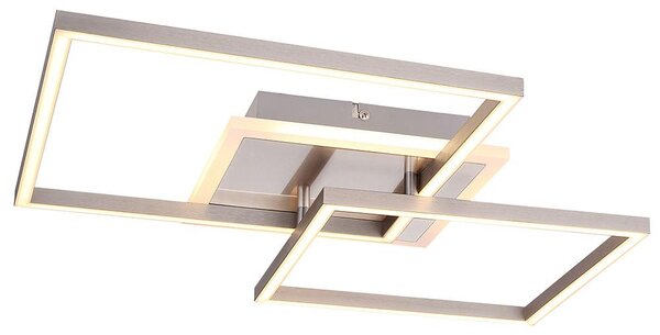 Lampada da soffitto a LED, alluminio, bianco opaco, lunghezza 47 cm