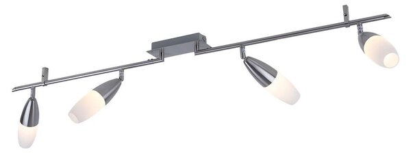 Striscia di faretti a soffitto con faretti mobili