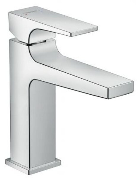 Hansgrohe Mitigeur monocommande de lavabo Metropol 110, avec béqu'ille, vidage escamotable, saillie 135mm, 32506000, 32506000