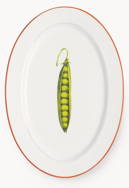 Piatto da portata in Fine Bone China Pea
