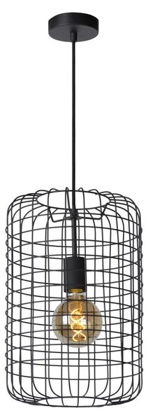 Lucide ESMEE - Lampada a sospensione - Diametro 26 cm - 1 attacco E27 - Colore: Nero