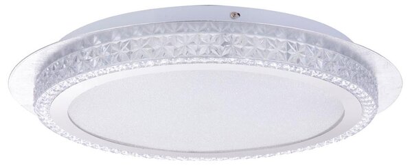 Lampada da soffitto a LED, con cristalli, telecomando, dimmerabile, diametro 45 cm
