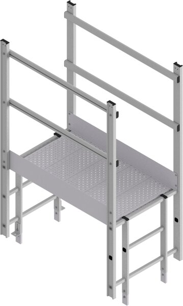 Griglia di accesso Hymer larga con gradino R13 in alluminio, lunghezza 1,18 m