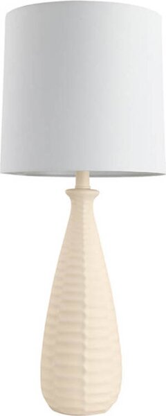 HOME DELUXE Grande lampada da tavolo con paralume in tessuto MELVA - Crema | Lampada da tavolo Lampada da scrivania Lampada da comodino