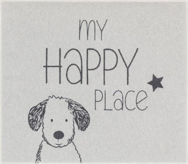 Tappeto per cani rivestito in feltro colorato My Happy Place 70x80cm di David Fussenegger