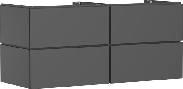 Hansgrohe Xilesa E meuble sous-lavabo, 4 tiroirs, pour console découpe au centre, 1375x550x620mm, 54305760, 54305760
