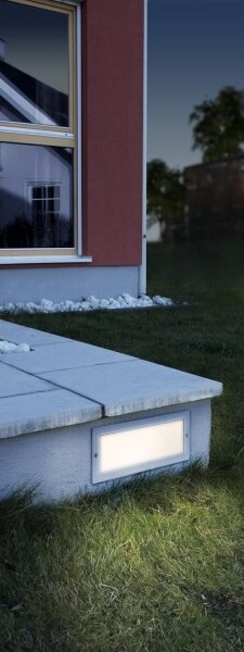 EGLO 88008 - Lampada da incasso per esterni ZIMBA 1xE27/60W argento/bianco IP44