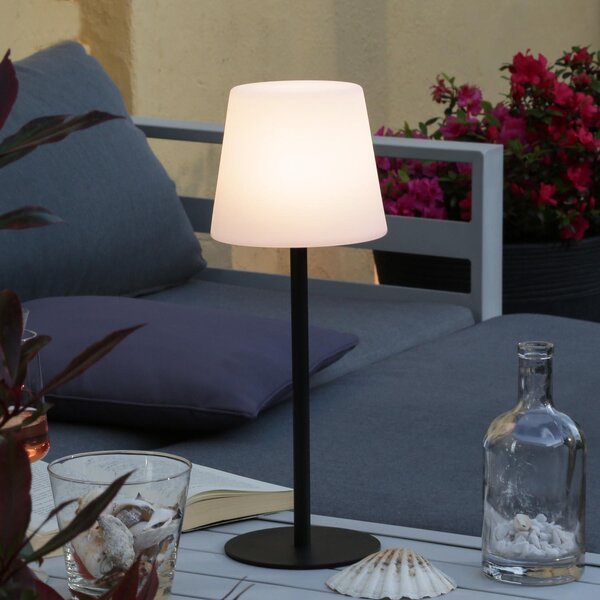 Lampada da tavolo da giardino a LED - 4 livelli di luminosità - 2 altezze - A: 40 cm - ricaricabile tramite USB - per esterni