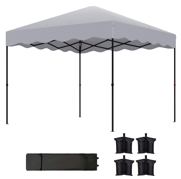 Outsunny, gazebo di circa 3x3 metri, resistente all'acqua, stabile, adatto per l'inverno, gazebo pop-up pieghevole