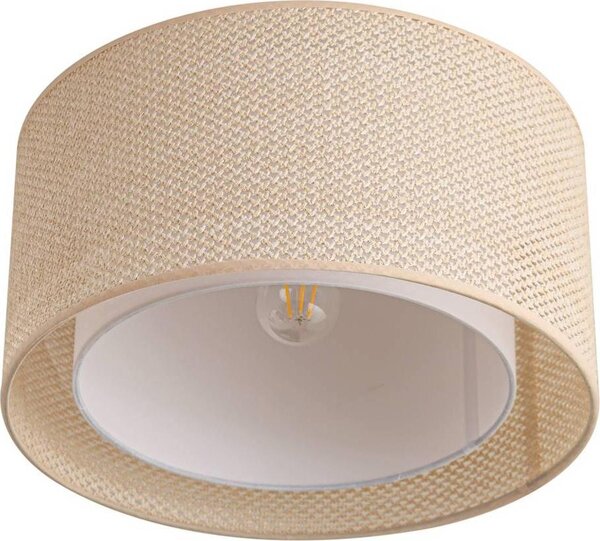 Plafoniera Lindby Soula, Ø 40 cm, beige, plastica, E27